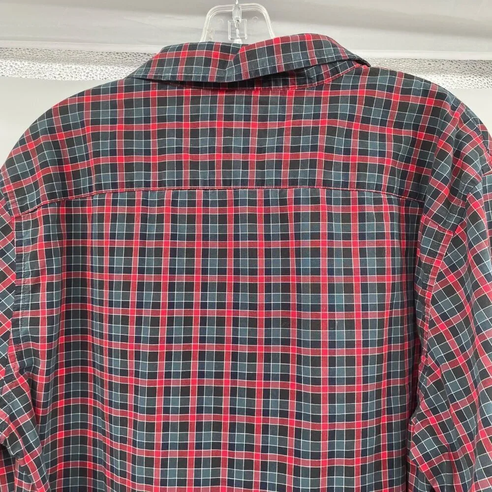 Banana Republic Men's Checkered Button Up Shirt Slim Fit Multicolor Size Large
